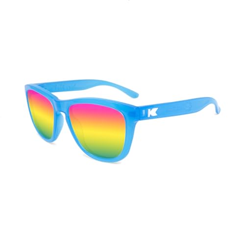 Knockaround Kids Sunglasses - Polarized Sunglasses for Kids with Full UV400 Protection, Rainbow Blues