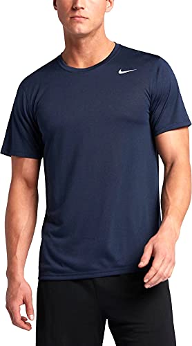 Nike Mens Team Legend Short Sleeve Crew T-Shirt (Large, College Navy)