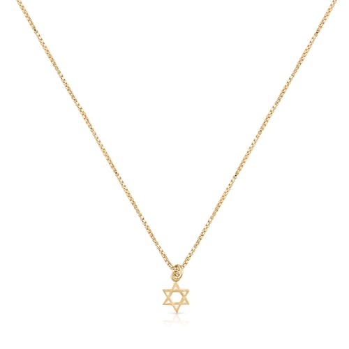 Gold-Filled Star of David Necklace, Dainty Minimalist Star Necklace