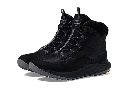 Merrell Women's Antora 3 Thermo Mid Zip Waterproof Snow Boot, Black, 9