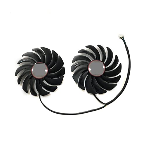 Ghxiag 2Pcs/Set RX580 RX480 Video Card Cooling Fan Fit for RX 480 Fit for MSI RX 580 Asic Fit for Bitcoin Mine GPU Graphics Card Cooling