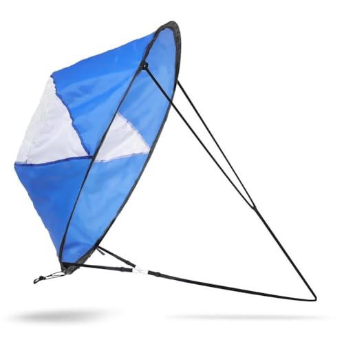 VGEBY 42Inch Wind Sail, Foldable Popup Board Paddle Downwind Sail Kit for Kayaks, Canoes, Inflatable Boats, Paddle Board Kayak Sail PVC Kayak Sail Blue Kayak Sail Kayak Sail Kayak Sail