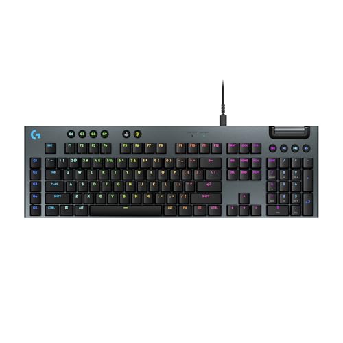 Logitech G915 X Low-Profile Wired Mechanical Gaming Keyboard, Double-Shot PBT Keycaps, Fully Programmable Keys, RGB Lighting, Aluminum Finish, GL Red Linear Switches - PC/Mac