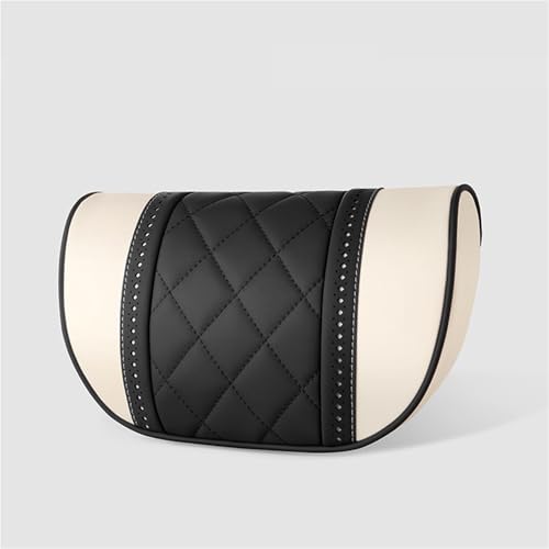 Compatible With Mercedes Maybach S-Class Headrest Luxury Car Pillows Car Travel Neck Rest Pillows Seat Cushion Support Car(A-Beige black)