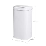 Ubbi Adult Diaper Pail, Steel Odor Locking, No Special Bag Required, Awards-Winning, Modern Design, White