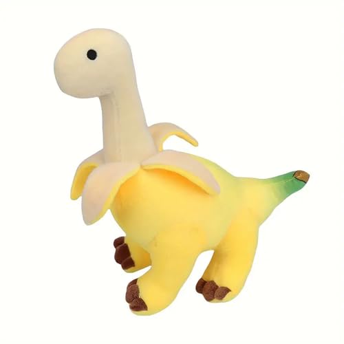 HHWZOH 12 Inch Banana Dinosaur Plush, Stuffed Figure Pillow for Room Decor for Fans Graduation Gift