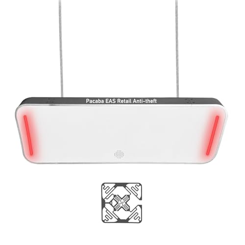Pacaba Retail Anti-Theft Equipment Antennae,860～960MHz RFID Security Tags Checker Wide RFID Reader Alarm Light Buzzer with UHF RFID Tag for Shopping Malls Clothing Jewelry Stores