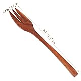 Mikinona Handle Wooden Kitchen Fork Versatile Mixing Utensil for Salad Cooking and Serving Kitchenware Tool