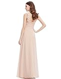 Ever-Pretty Juniors One Shoulder Flower Long Prom Dress 4 US Nude