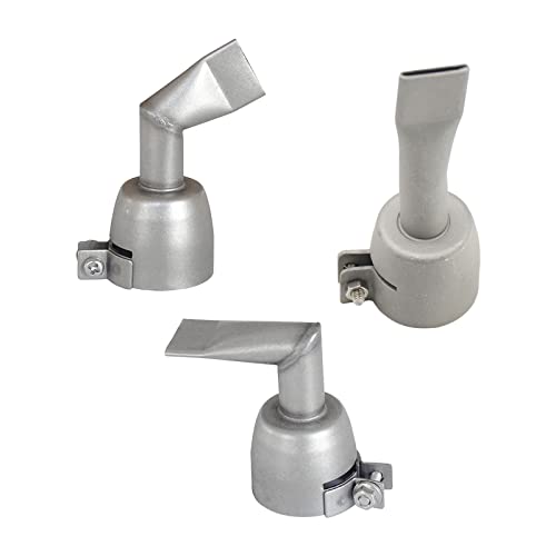 3pcs Hot Air Gun Welding Nozzle Stainless Steel Heat Gun 20mm Flat Welding Nozzle Welding Nozzle Torch for PVC Plastic Sheet Welding Nozzle Soldering Accessories