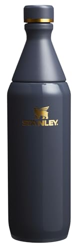 Stanley All Day Slim Bottle 20 oz | Leakproof Twist on Lid | Slim Design for Travel and Gym | Insulated Stainless Steel Water Bottle | BPA-Free | Twilight Gloss