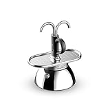 Bialetti Mini Express Induction Coffee Maker, Aluminium, Black, 2 Cups