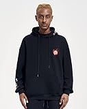 Niepce Inc Streetwear Men's Dragon Embroidered Heavyweight Graphic Hoodies (black-dragon, Large)