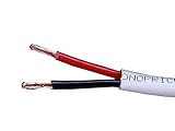 Monoprice 104041 Access Series 16 Gauge AWG CL2 Rated 4 Conductor Speaker Wire/ Cable - 100ft Fire Safety In Wall Rated, Jacketed In White PVC material 99.9% Oxygen-Free Pure Bare Copper