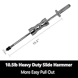 Inner CV Joint Puller Slide Hammer Front Wheel Drive Axle Half Shaft Removal Tool Kit Heavy Duty 10 Pounds Slide Hammer 63mm 48mm CV Joint Fork Adapter Attachments