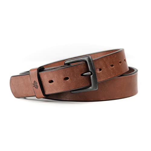 Main Street Forge All American Leather Belt | Made in USA | Men's Heavy Duty Work Belt | Brn-32
