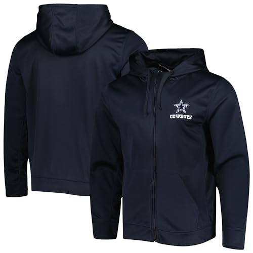 dunbrooke Men's Navy Dallas Cowboys Trophy Fleece Full-Zip Hoodie Jacket