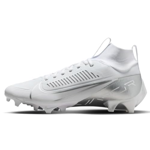 Nike Vapor Edge Pro 360 2 Men's Football Cleats (DA5456-102,White/Metallic Silver-White) Size 10.5