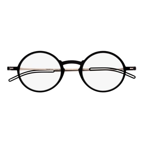 Always With You ThinOptics Reading Glasses - Ultra Thin, Durable, Lightweight - Optical Grade Lenses - Round Black 2.5x