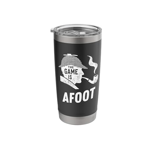 Sherlock Holmes - The Game Is Afoot Classic Detective Quote Stainless Steel Insulated Tumbler