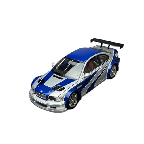 1 18 for BMW M3 GTR E46 Alloy Full Open Car Model Decoration Sports Car Model Static Decoration Gift Decorations Simulation Vehicle Playset(Silver)