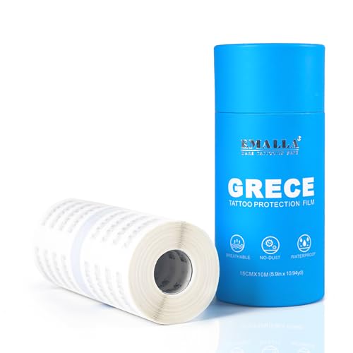 Emalla GRECE Tattoo Aftercare Bandage, Waterproof Second Skin Tattoo Cover Up Tape Patch 6" x 11 Yards Roll Flexible Tattoo Bandage for Healing Skin 0.02mm Tattoo Protection Film Tattoo Supplies