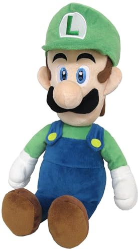 Little Buddy 1584 Super Mario All Star Collection - 1584 - Luigi Medium Stuffed Plush, 15", Multi-Colored