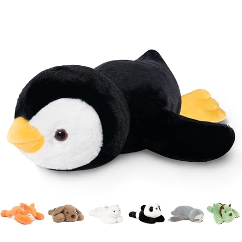 Niuniu Daddy 20" | 3.3 Pound Penguin Weighted Stuffed Animals for Adults Kids, Large Pillowfort Plush Animal Toys for Baby, Big Body Pillow for Gift Present Birthday Christmas Valentine Thanksgiving