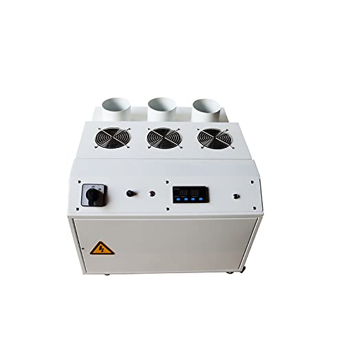 HayWHNKN Ultrasonic Humidifier 24kg/h Portable Continuous Cool Mist Maker Humidifier Commercial Industrial Humidifier with Humidistat and Remote Sensor for Greenhouse Large Room Three Mist Outlet