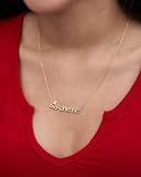 Disney Winnie the Pooh Custom Jewelry - Flash-Plated Name Necklace Personalized - Classic Pooh Bear Customized Name Pendant, Flash Plated