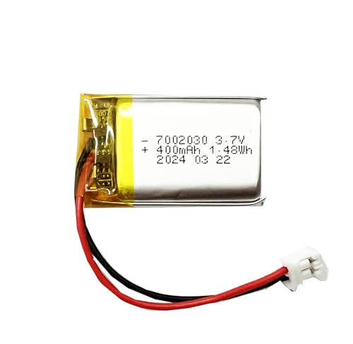 FITHOOD 702030 Battery 3.7v 400mAh Lithium Polymer Rechargeable Battery with with JST Connector for Household Appliances