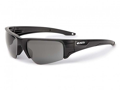 ESS Sunglasses Crowbar Black Silver Logo with Clear and Smoke Gray Lens