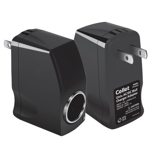 Cellet AC to DC 12V Output Converter. AC/DC Power 110V- 120V AC to 12V DC Car Cigarette Lighter Power Converter. AC to DC Female Adapter (Not for Air-Pump, Compressor, Vacuum Cleaner)