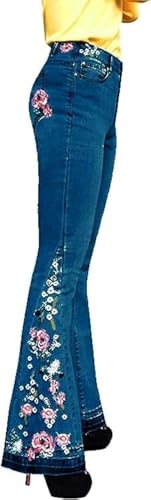 Lxitoler Y2K Embroidered Women's Bell Bottom Jeans - 90S Pants with Gothic Style and Petite Bootcut Sizes