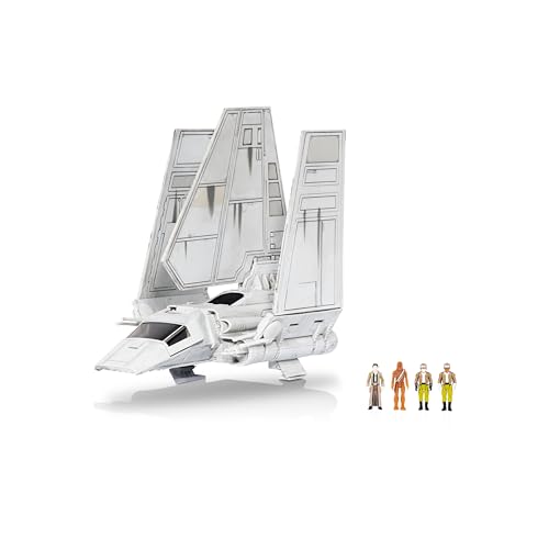Jazwares Star Wars Micro Galaxy Squadron Tydirium Shuttle - 7-Inch Vehicle with Unique Deco and Four 1-Inch Micro Figure Accessories