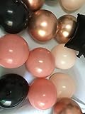 Graduation Decorations Rose gold - 2022 Graduation Party Decor Supplies with Dusty pink Black Balloons and congrats grad banner for nurse girls high school and College (Black + Rose gold)