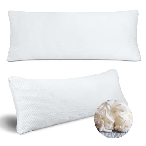 Talatex Premium Latex Body Pillow, 3 Compartments Adjustable Body Long Pillow Good Support and Comfort, Natural Latex No Memory Foam Chemicals with a Removable Ultra Cooling Pillowcase