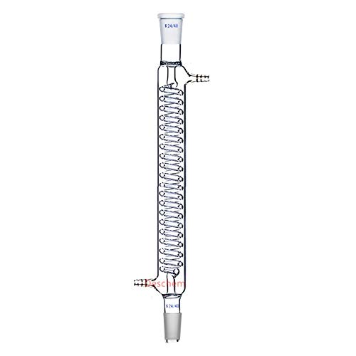 Deschem 300mm,24/40,New Glass Graham Condenser,Coil Heat Exchanger,Laboratory Glassware