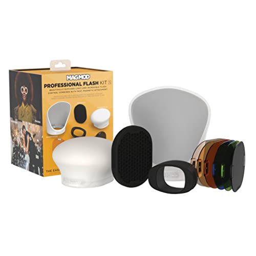MagMod Professional Flash Kit 2 | Photography Lighting Flash Diffuser Set | Magnetic Light Diffuser Attachments | Lightweight MagMod Modifiers | Superior Light Control