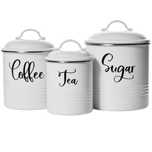 Home Acre Designs Food Storage Containers Set with Lids, Farmhouse Home Kitchen Decor Rustic Vintage Canisters