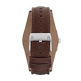 Fossil Men's Coachman Quartz Stainless Steel and Leather Chronograph Watch, Color: Silver, Brown (Model: CH2891)