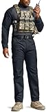 CQR Men's Flex Ripstop Tactical Pants, Water Resistant Stretch Cargo Pants, Lightweight EDC Hiking Work Pants, Dura Flex Operator Navy, 36W x 32L