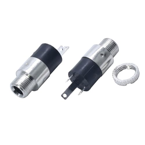 CSIAKAYE 20pcs PJ392 3.5mm Stereo Female Jack with Screws 3.5 Audio Headphone Connector PJ-392 Cylindrical Socket(2 pcs)