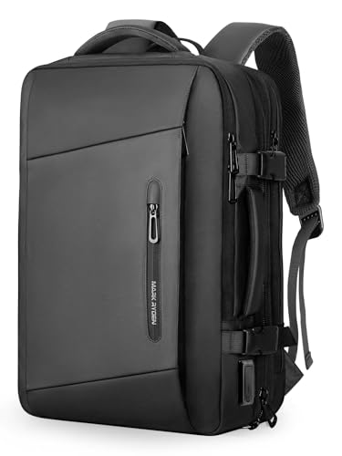 MARK RYDEN Travel Backpack for Men, 45L Flight Approved Carry on Backpack, 17.3 Inch Laptop Backpack with USB Charging Port, Waterproof Business Backpack