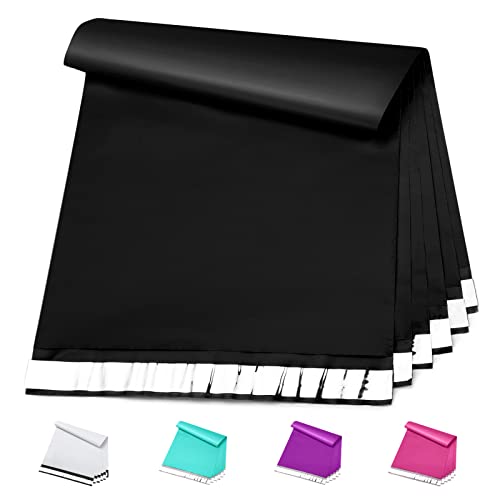 Metronic Black Poly Mailers 14.5x19 Large 100 Pack Self-Seal Shipping Bags, Packaging Envelopes for Small Business, Boutique, Clothing