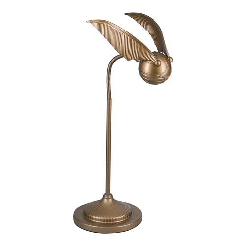 Paladone Golden Snitch Posable Desk Lamp - Officially Licensed Harry Potter Light for Bedside Table Reading, Flexible Neck, Gift for Home Office Decor