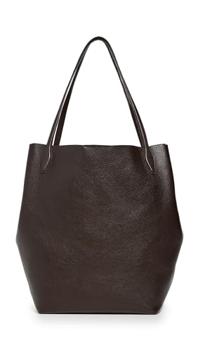 Madewell Women's Oversized Soft Grain Shopper Tote, Dark Carob, Brown, One Size