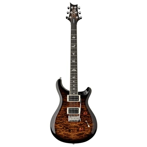 PRS Guitars 6 String SE Custom 24 Quilt Electric Guitar, Black Gold Sunburst with Gigbag, Right, (107876::BG:)