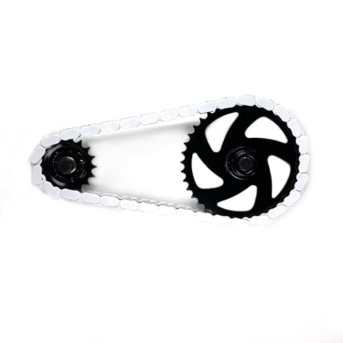 Insane Chains Bicycle Chain Cover – Protects Your Clothing Against Chain Lube and Adds Style - Easy Installation – No Tools Required – Single-Speed or Fixed-Gear Bikes Only (White-Solid, Adult)