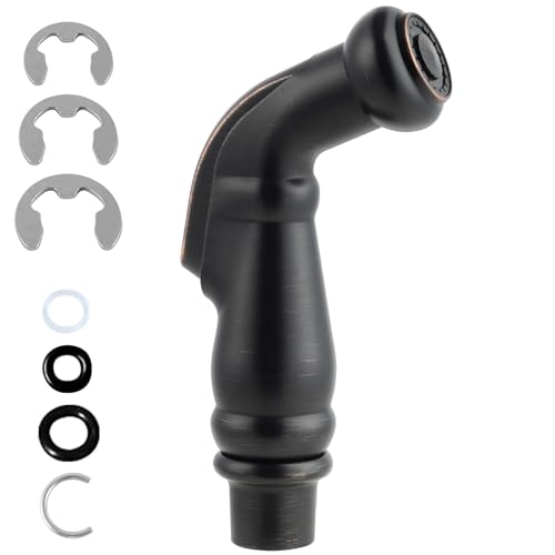 Hygie Rinse Universal Sink Sprayer Attachment for Kitchen Faucet, Side Sprayer Head Compatible with Delta, Moen, Kohler and Other OEM Brands Pull Out Spray Head, Oil Rubbed Bronze